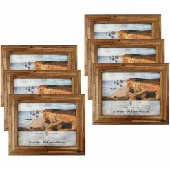 6 Pack: Home Natural Brown Wood Plank Frame by Studio Décor®
