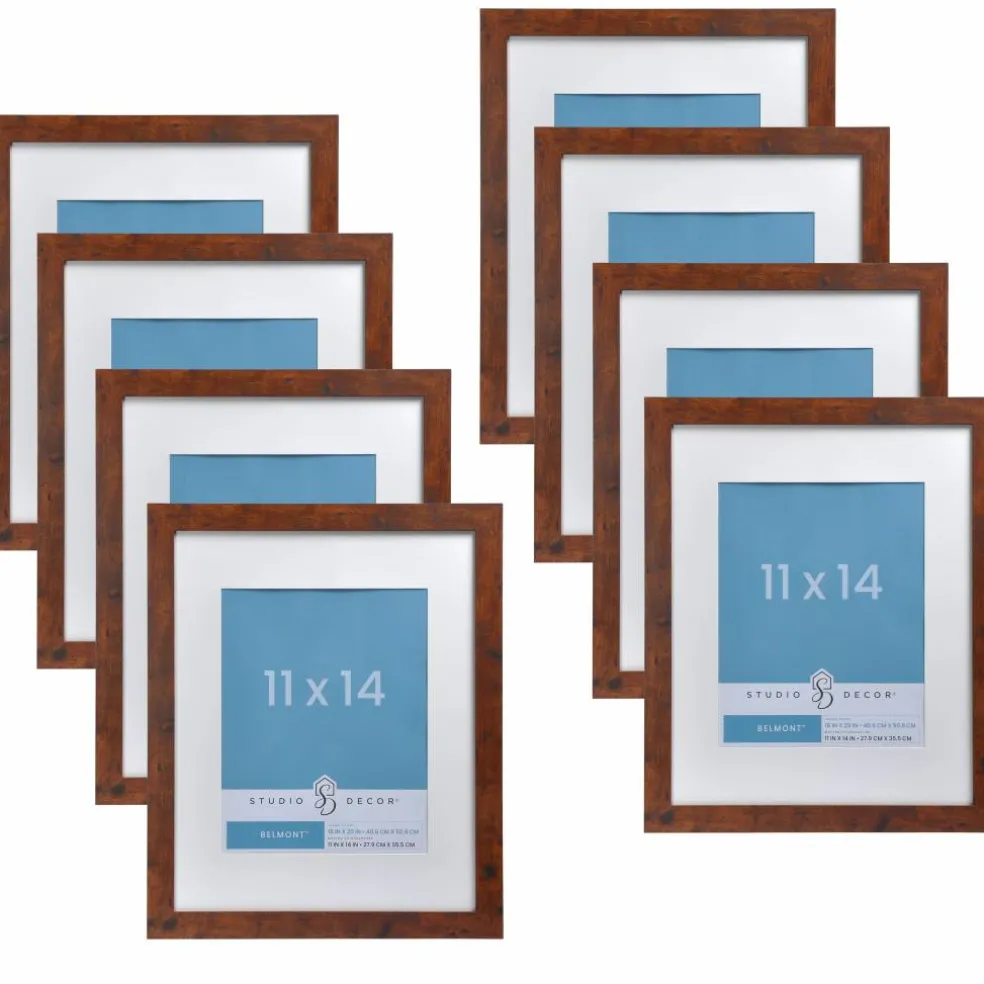 8 Pack: Honey Belmont Frame with Mat by Studio Décor®