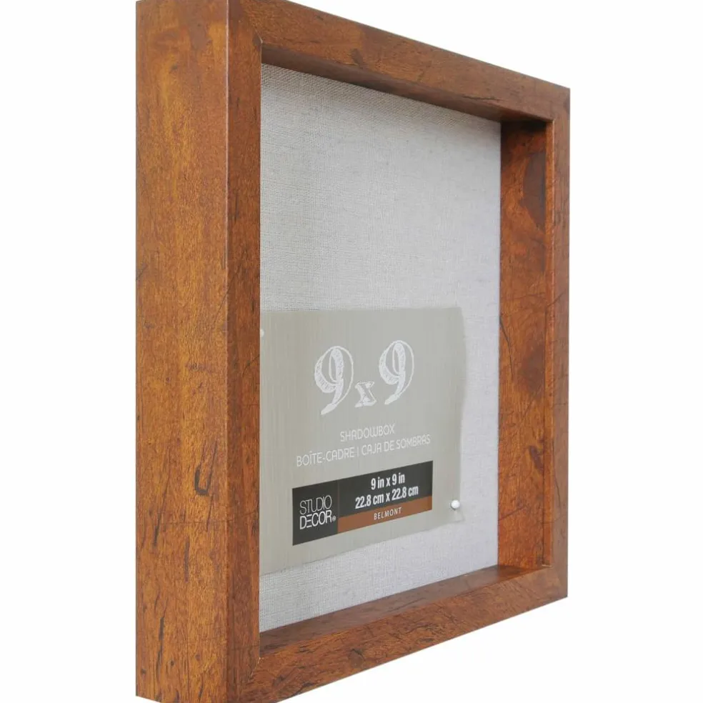 8 Pack: Honey Belmont 9" x 9" Shadowbox by Studio Décor®