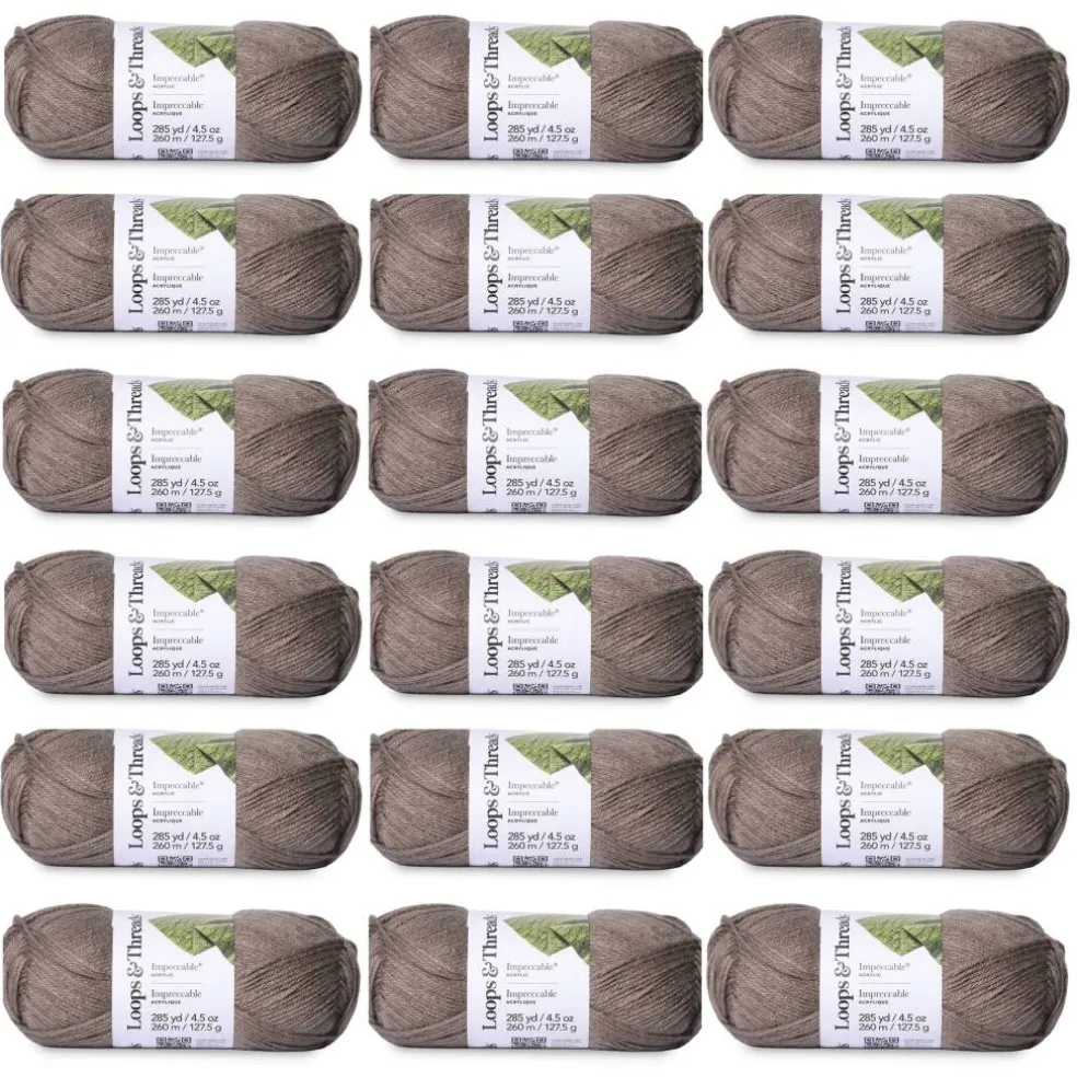 18 Pack: Impeccable® Solid Yarn by Loops & Threads®