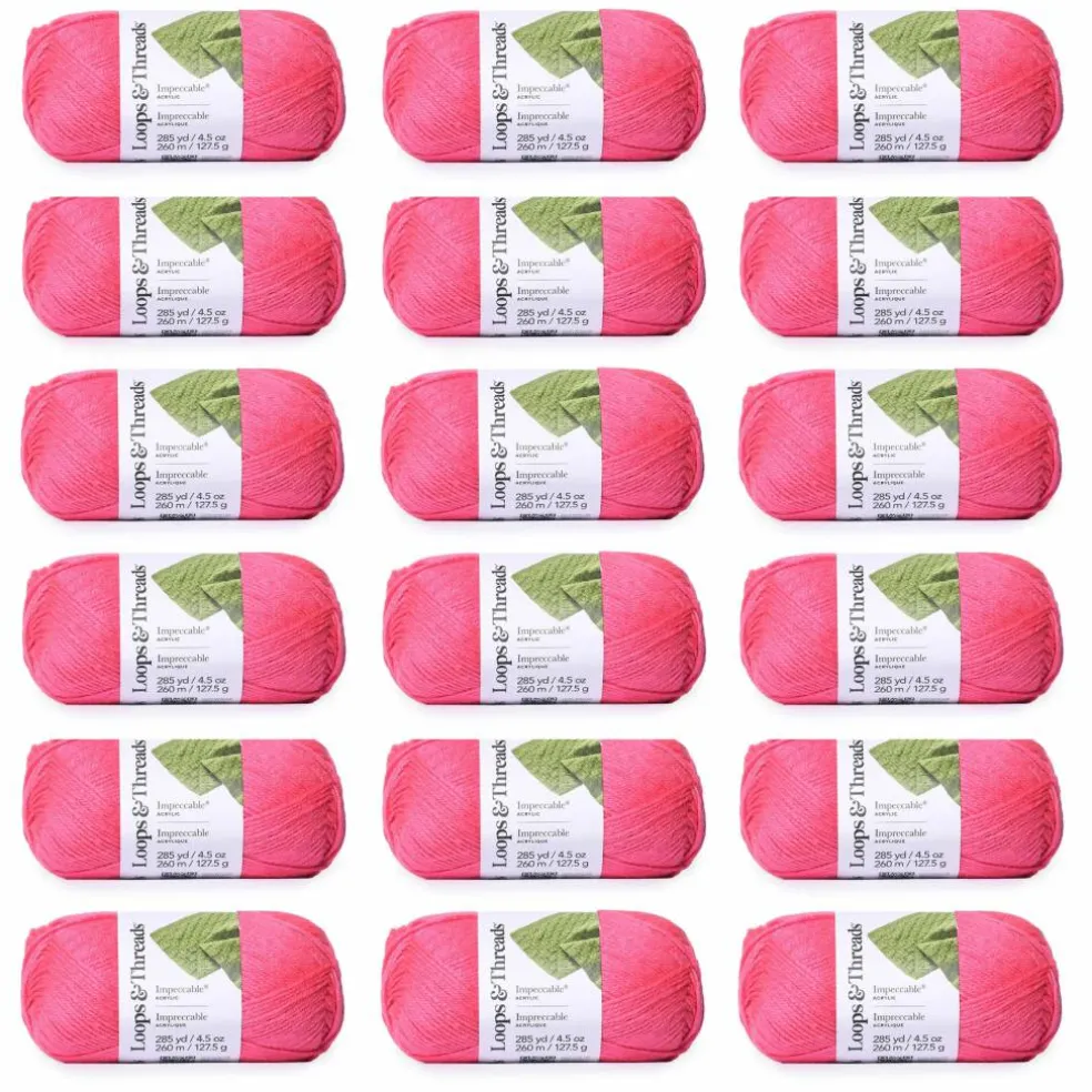 18 Pack: Impeccable® Solid Yarn by Loops & Threads®