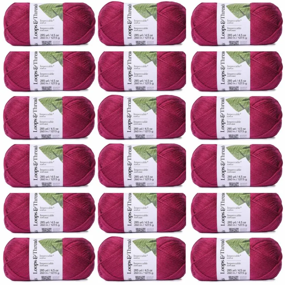 18 Pack: Impeccable® Solid Yarn by Loops & Threads®