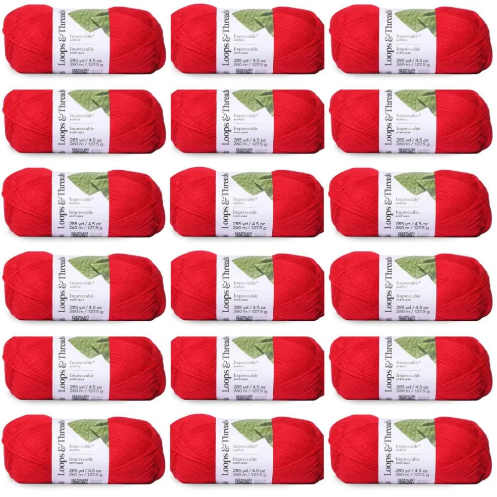 18 Pack: Impeccable® Solid Yarn by Loops & Threads®