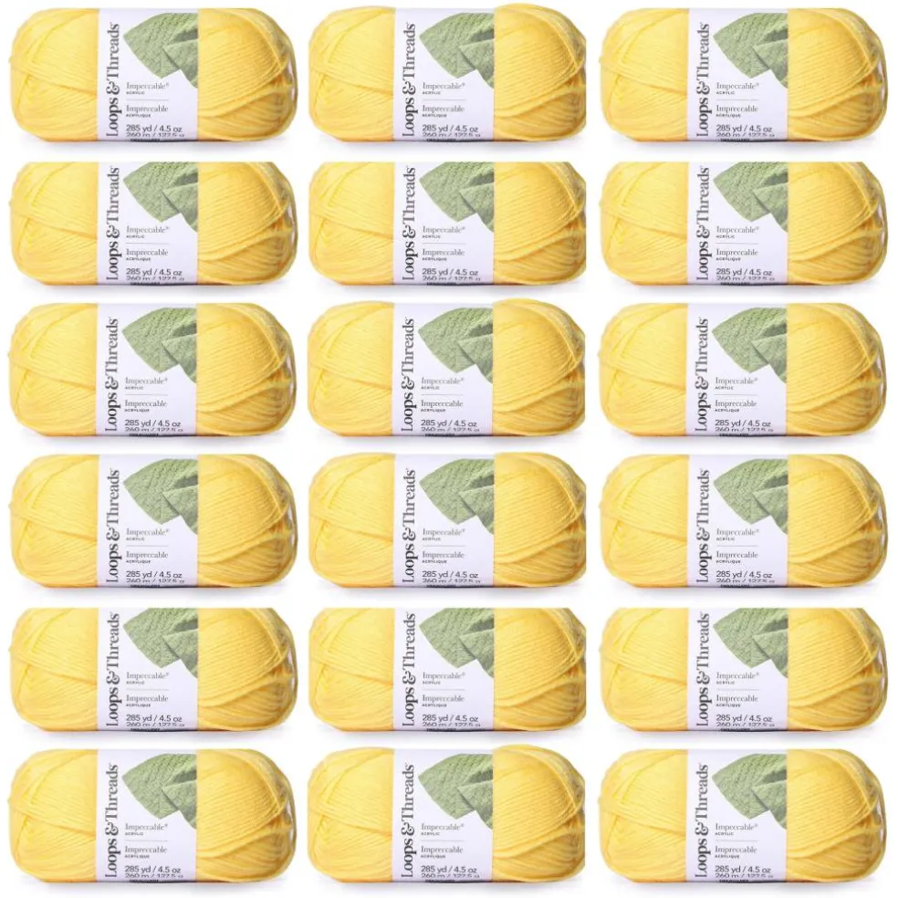 18 Pack: Impeccable® Solid Yarn by Loops & Threads®