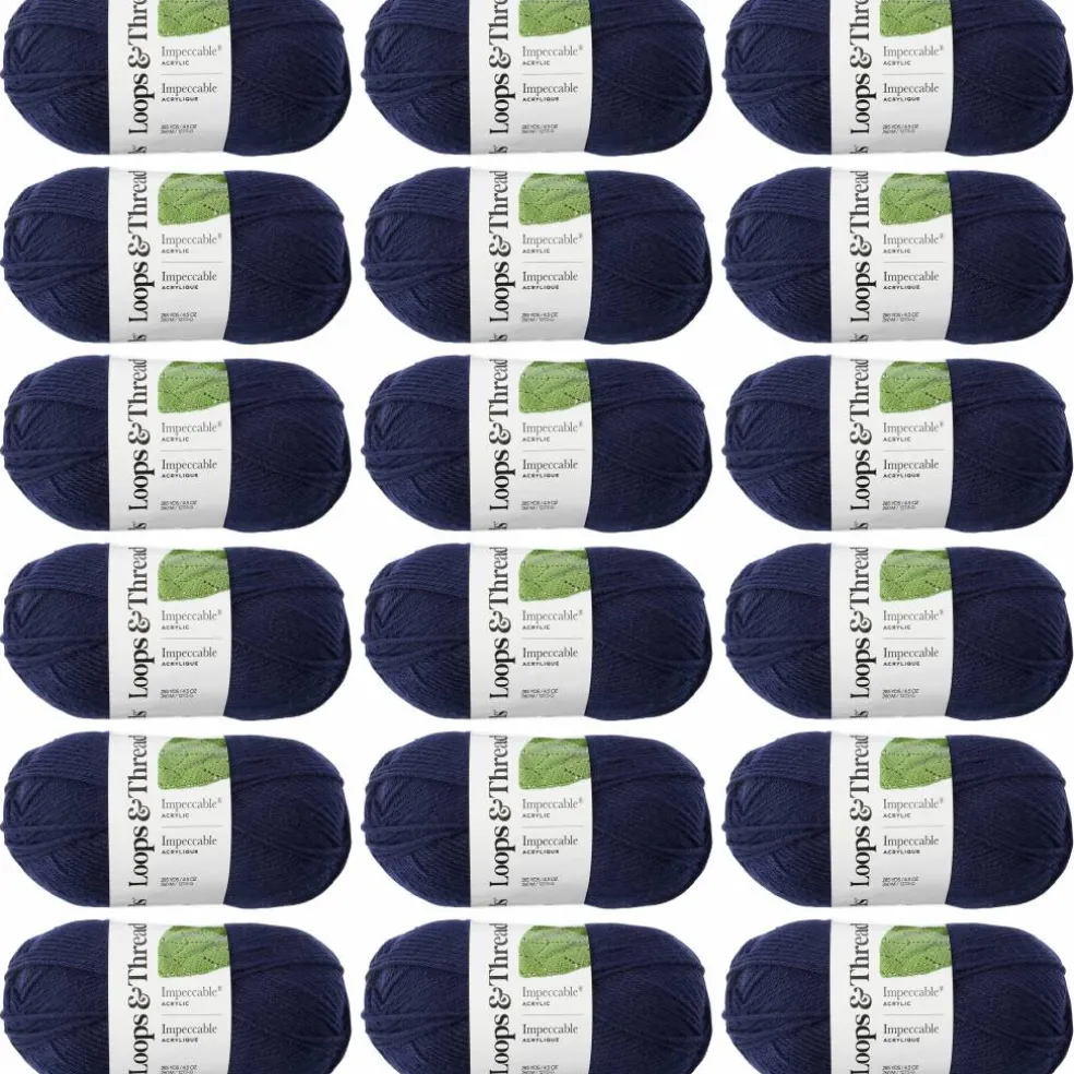 18 Pack: Impeccable® Solid Yarn by Loops & Threads®