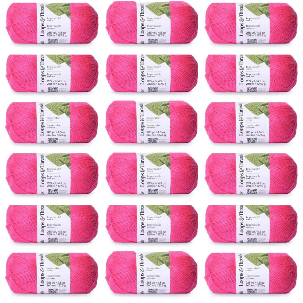 18 Pack: Impeccable® Solid Yarn by Loops & Threads®