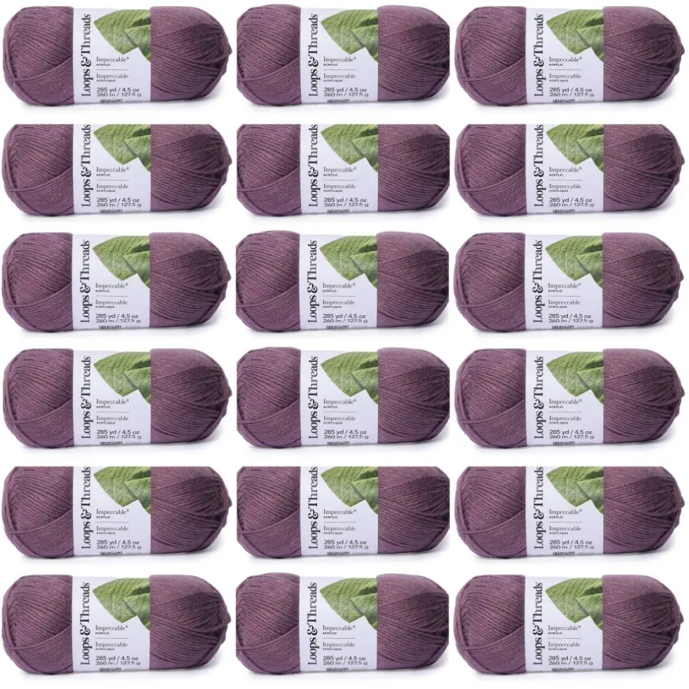 18 Pack: Impeccable® Solid Yarn by Loops & Threads®