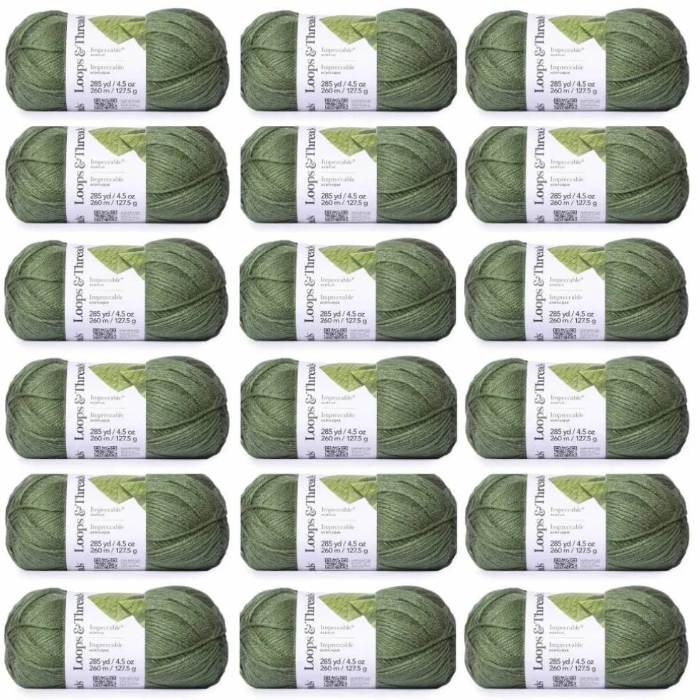 18 Pack: Impeccable® Solid Yarn by Loops & Threads®