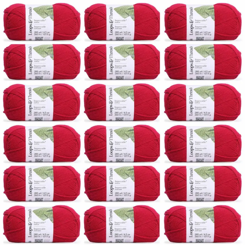18 Pack: Impeccable® Solid Yarn by Loops & Threads®