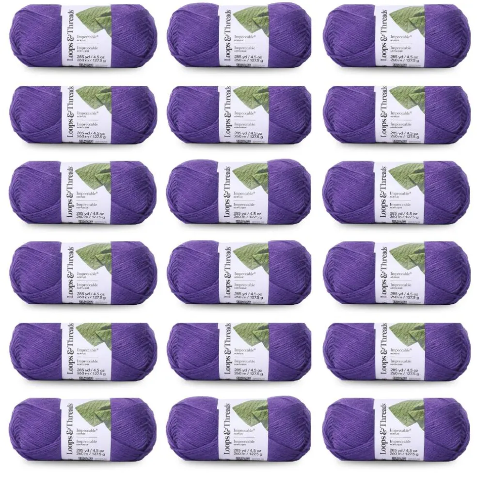 18 Pack: Impeccable® Solid Yarn by Loops & Threads®