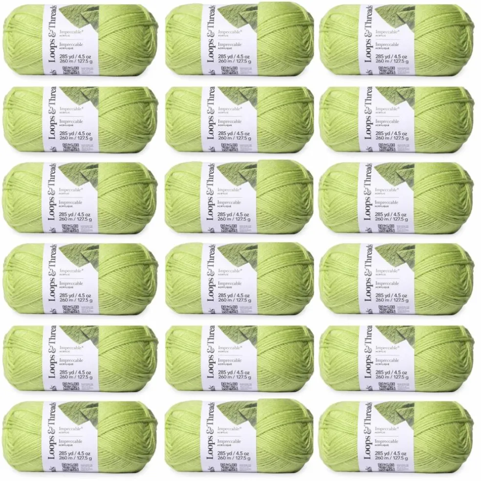 18 Pack: Impeccable® Solid Yarn by Loops & Threads®