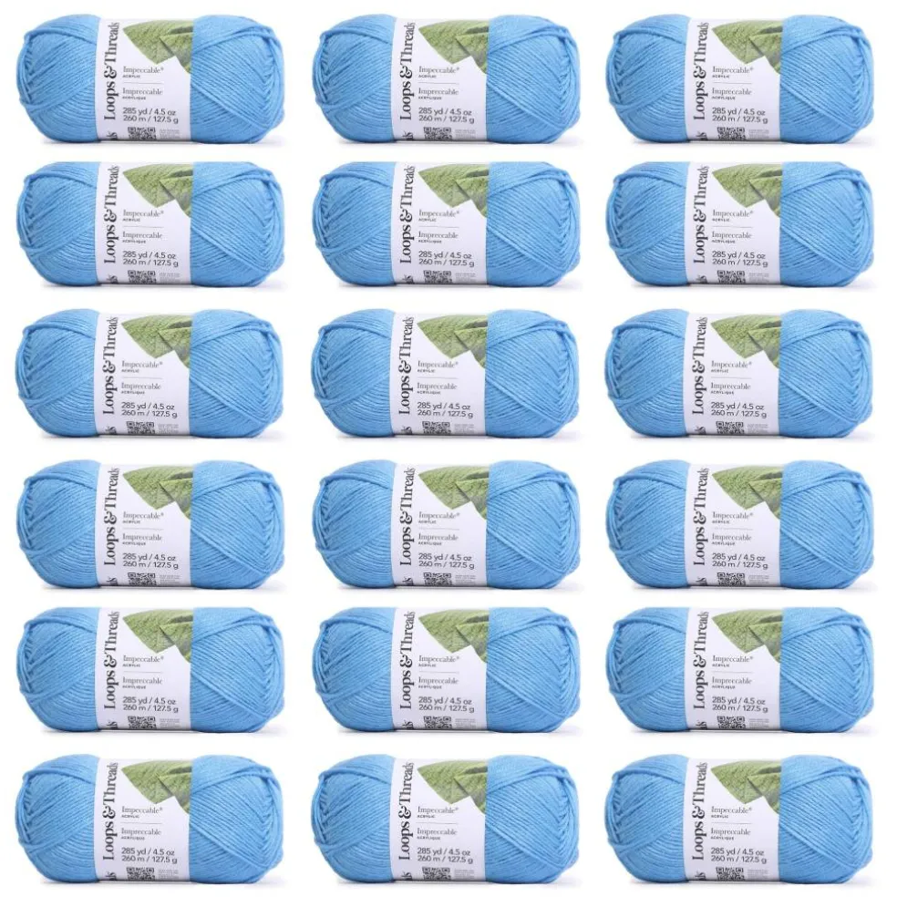 18 Pack: Impeccable® Solid Yarn by Loops & Threads®