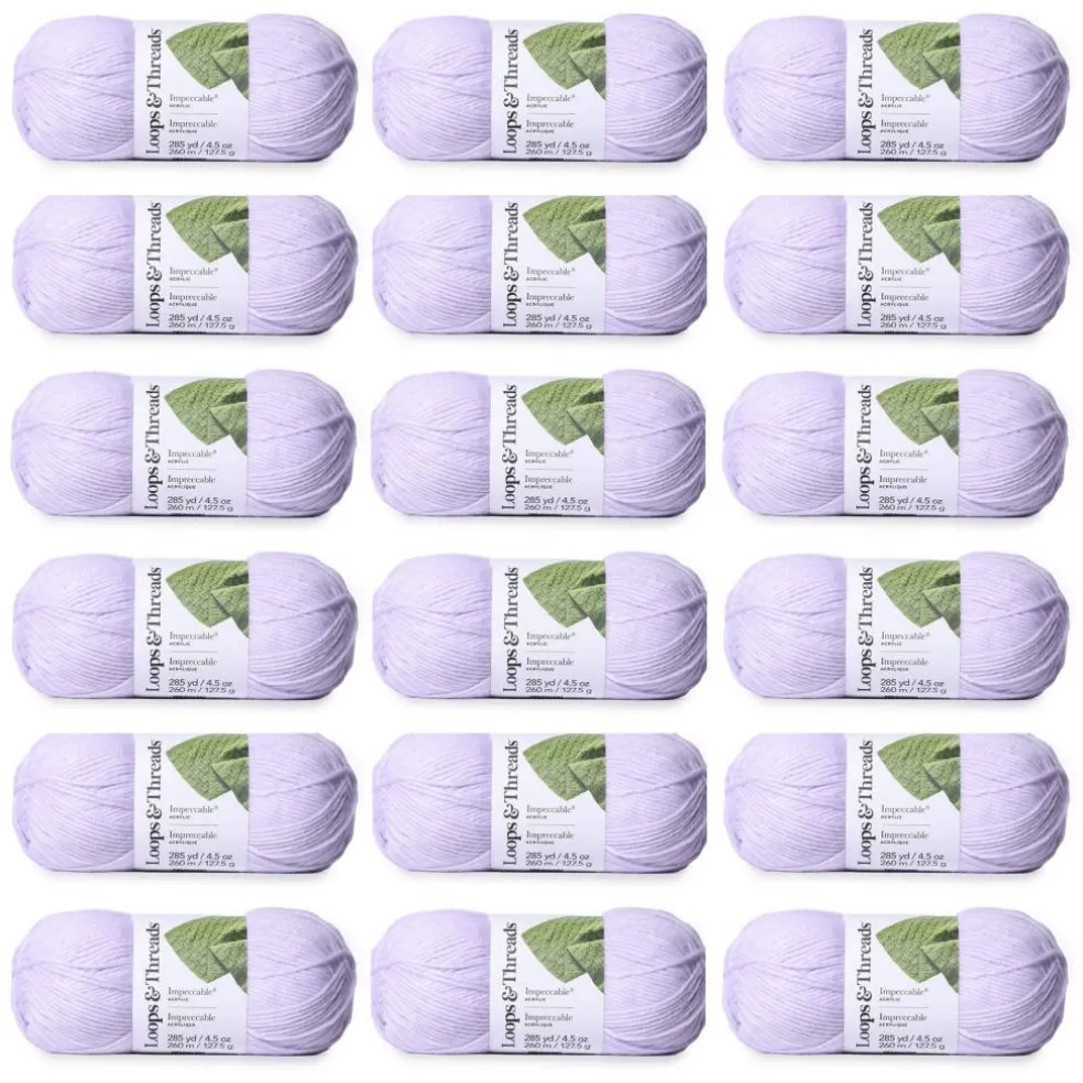 18 Pack: Impeccable® Solid Yarn by Loops & Threads®