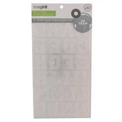 12 Pack: Iron-On White Flocked Athletic Letters by Imagin8™