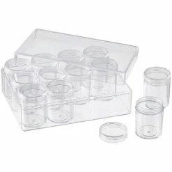 12 Pack: 12 Jar Bead Organizer by Bead Landing™