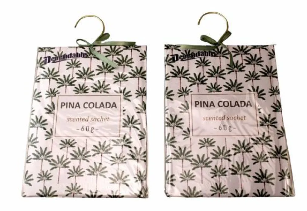 2 Pack Large Hanging Closet Sachet 9 x 6.75 with Metal Hanger and Bow