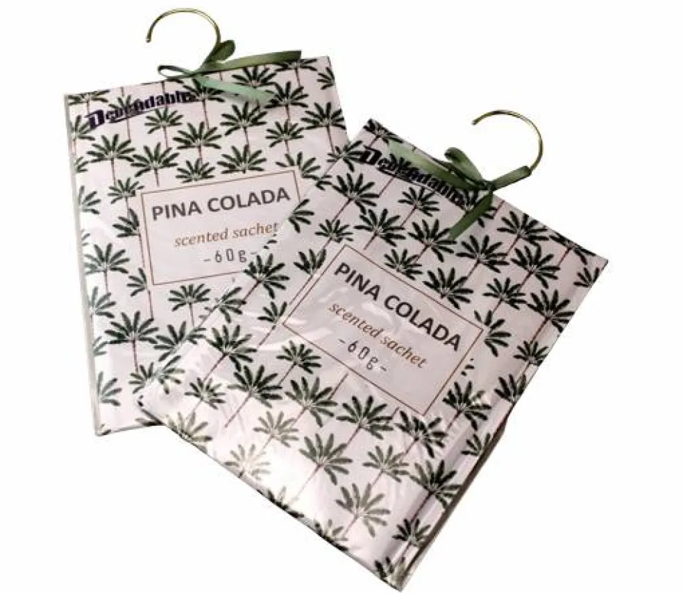 2 Pack Large Hanging Closet Sachet 9 x 6.75 with Metal Hanger and Bow