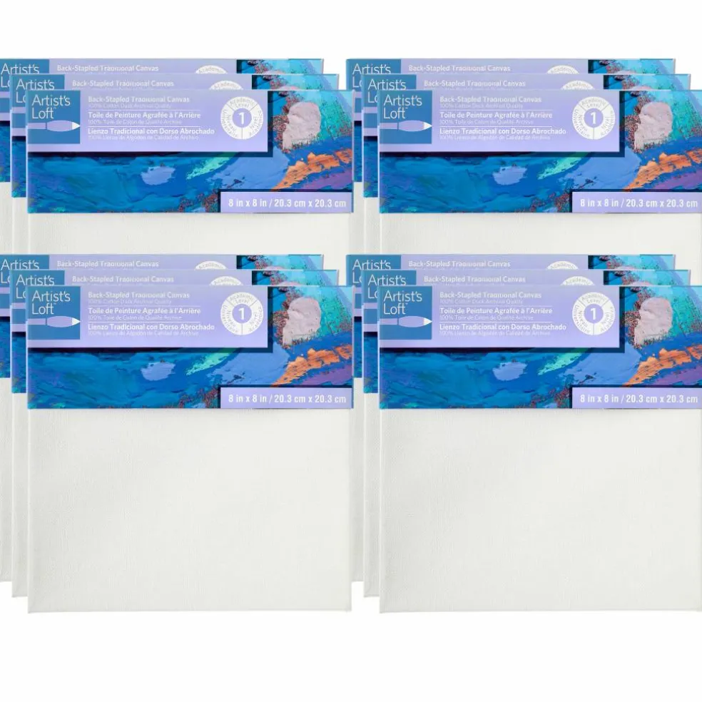 12 Pack: Level 1 Back Stapled Traditional Canvas by Artist's Loft™