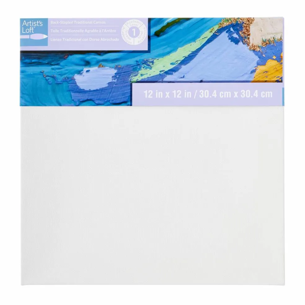 12 Pack: Level 1 Back Stapled Traditional Canvas by Artist's Loft™