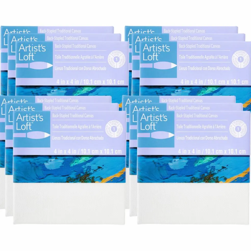 12 Pack: Level 1 Back Stapled Traditional Canvas by Artist's Loft™
