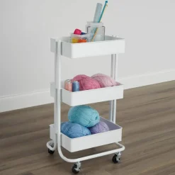 12 Pack: Lexington 3-Tier Rolling Cart by Simply Tidy®