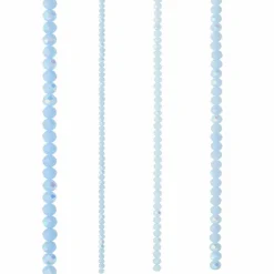 12 Pack: Light Blue Faceted Glass Rondelle Beads by Bead Landing™