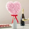 100 Pack Light Pink Artificial Flowers, Bulk Stemless Fake Foam Roses, 3 in