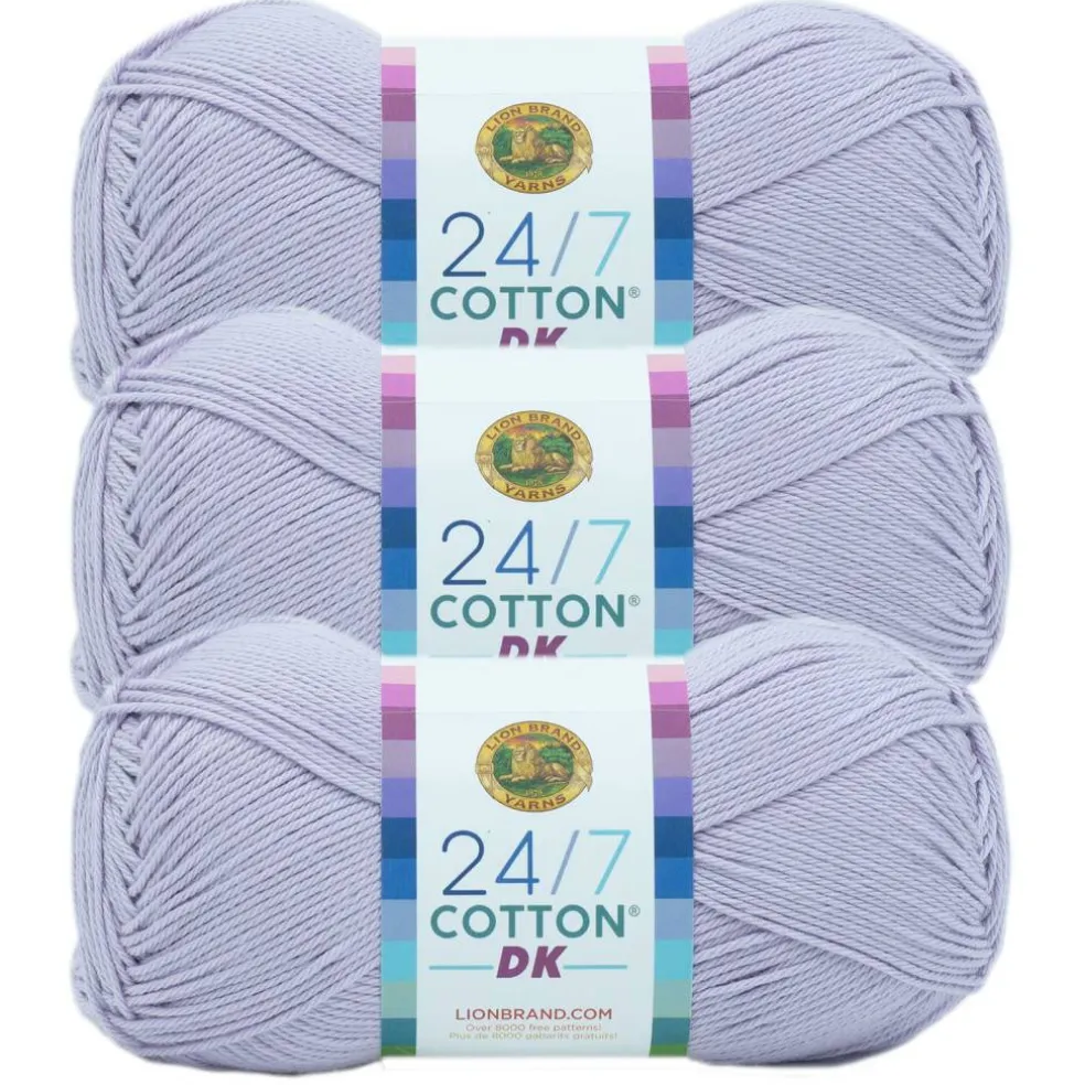 3 Pack Lion Brand® 24/7 Cotton® DK Yarn