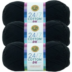 3 Pack Lion Brand® 24/7 Cotton® DK Yarn