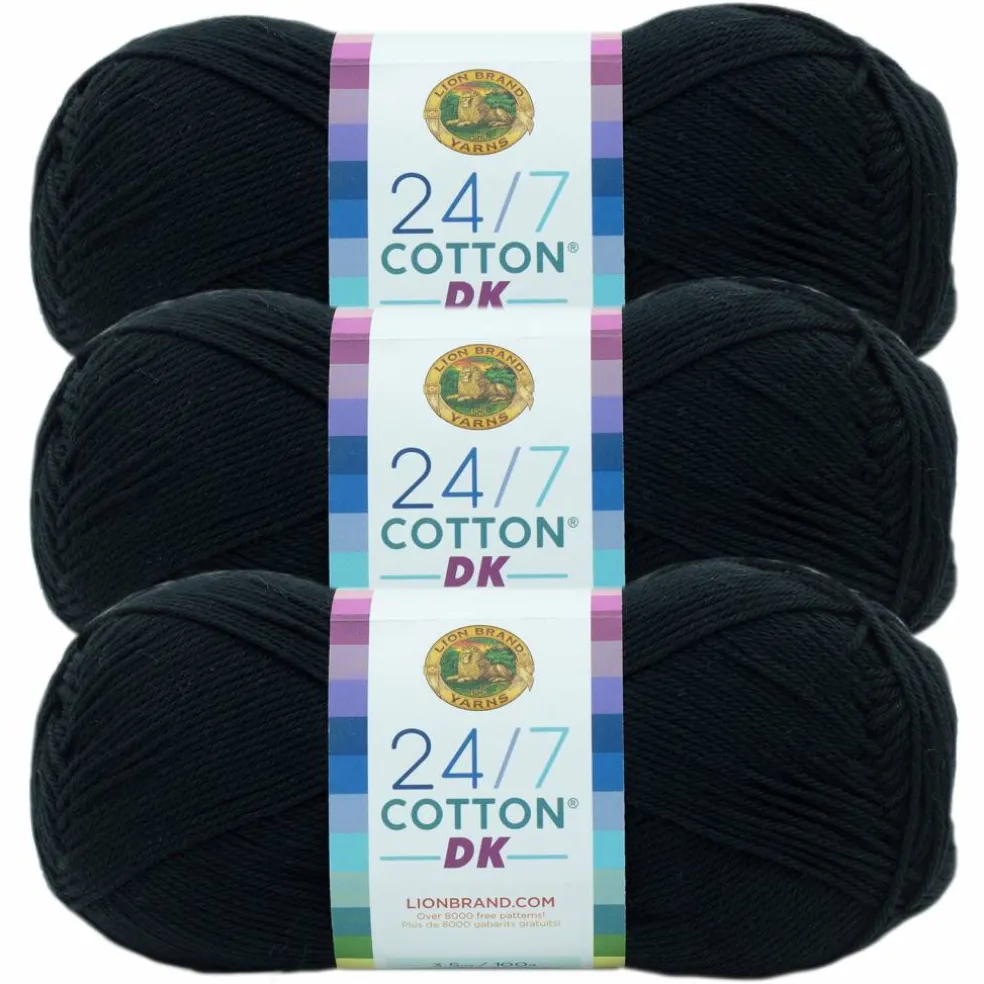 3 Pack Lion Brand® 24/7 Cotton® DK Yarn