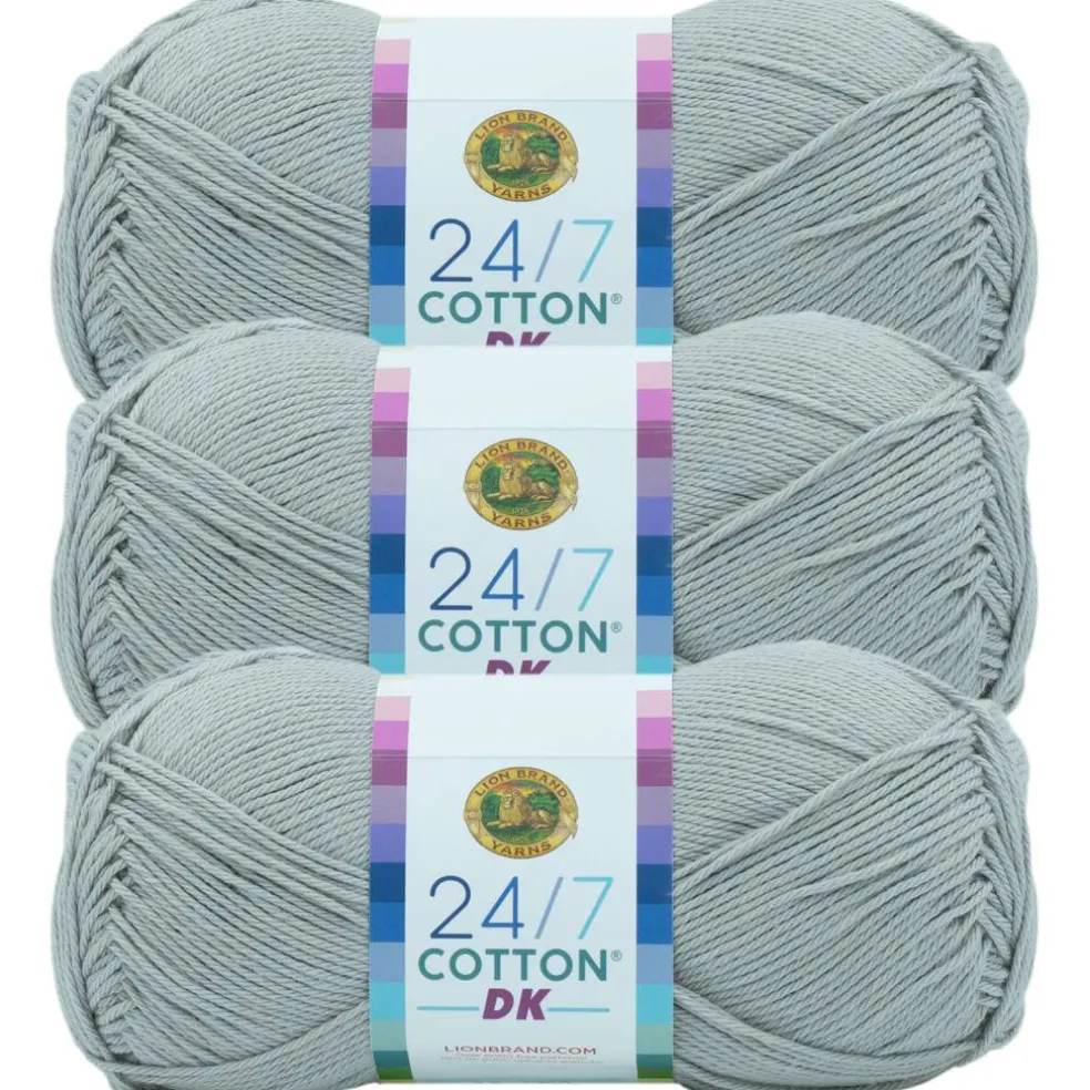 3 Pack Lion Brand® 24/7 Cotton® DK Yarn