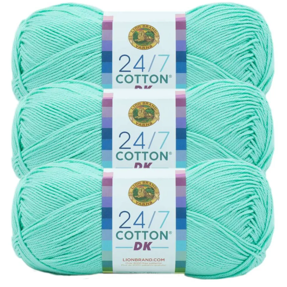 3 Pack Lion Brand® 24/7 Cotton® DK Yarn