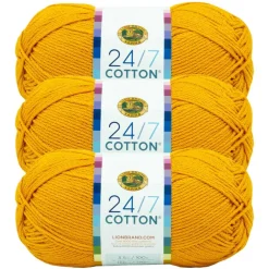 3 Pack Lion Brand® 24/7 Cotton® Yarn