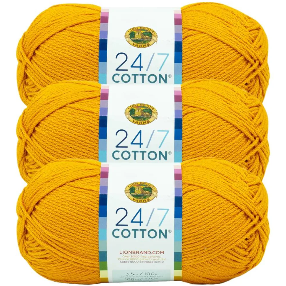 3 Pack Lion Brand® 24/7 Cotton® Yarn