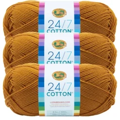 3 Pack Lion Brand® 24/7 Cotton® Yarn