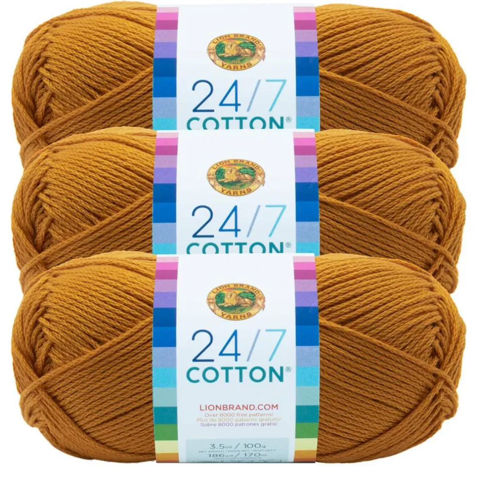 3 Pack Lion Brand® 24/7 Cotton® Yarn