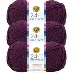 3 Pack Lion Brand® 24/7 Cotton® Yarn