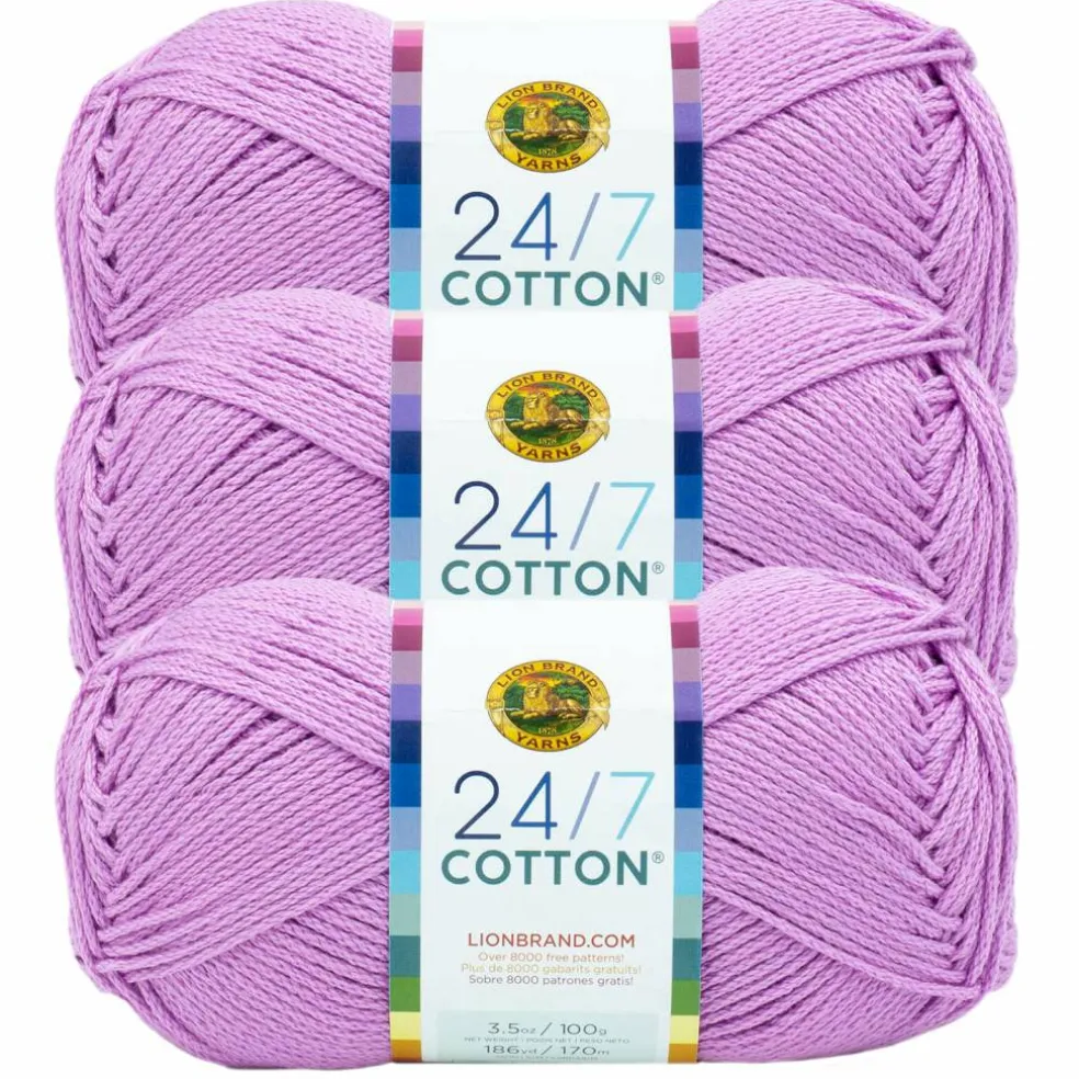 3 Pack Lion Brand® 24/7 Cotton® Yarn