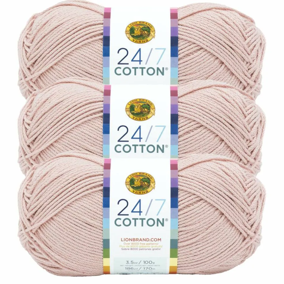 3 Pack Lion Brand® 24/7 Cotton® Yarn