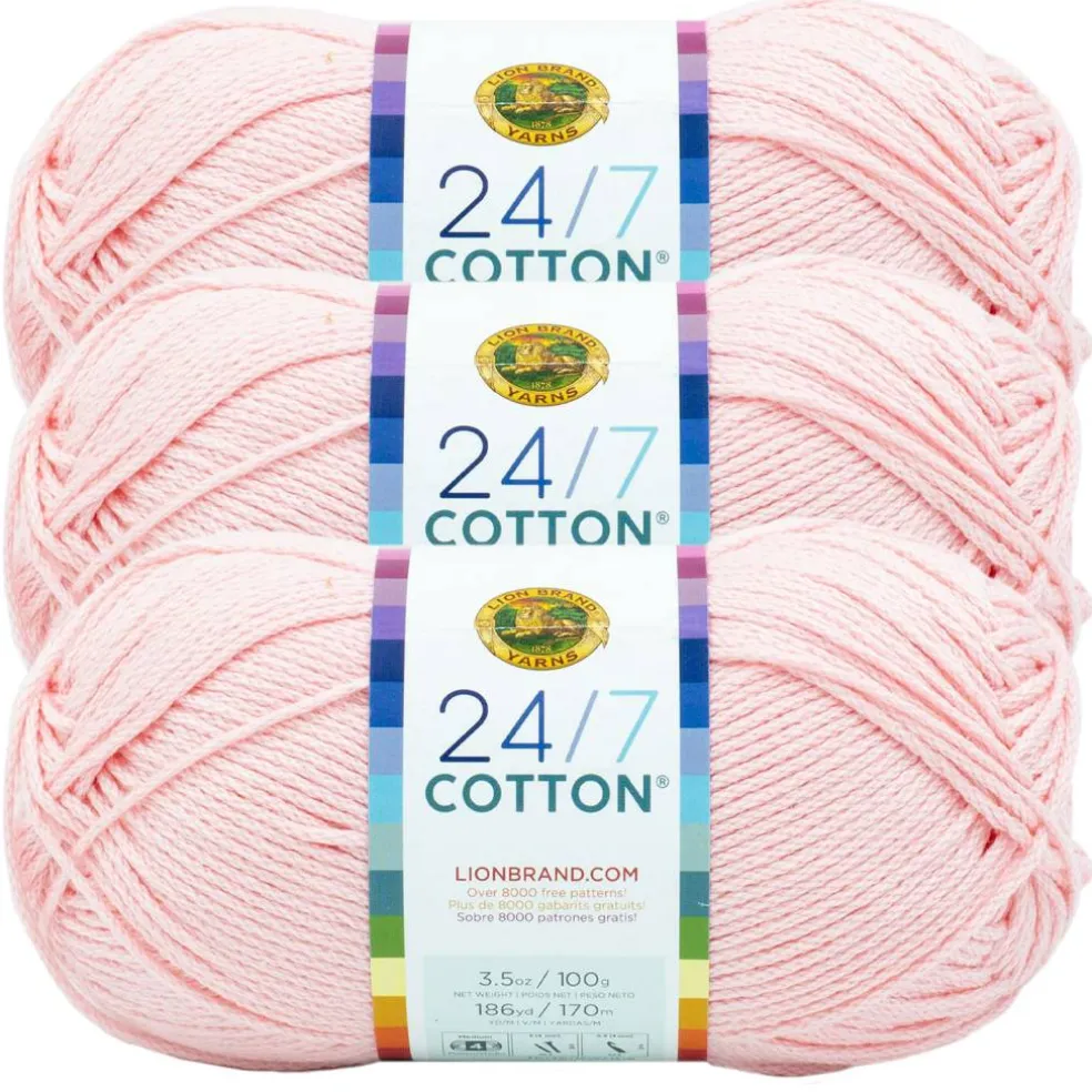 3 Pack Lion Brand® 24/7 Cotton® Yarn