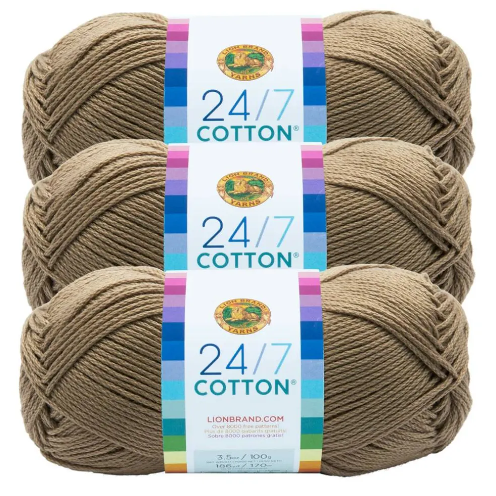 3 Pack Lion Brand® 24/7 Cotton® Yarn