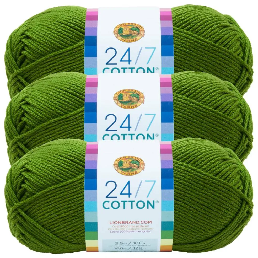 3 Pack Lion Brand® 24/7 Cotton® Yarn