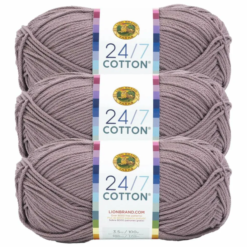 3 Pack Lion Brand® 24/7 Cotton® Yarn