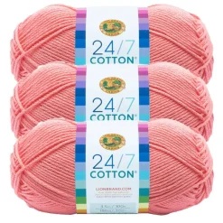 3 Pack Lion Brand® 24/7 Cotton® Yarn