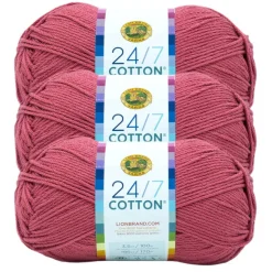 3 Pack Lion Brand® 24/7 Cotton® Yarn