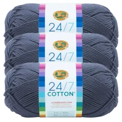 3 Pack Lion Brand® 24/7 Cotton® Yarn