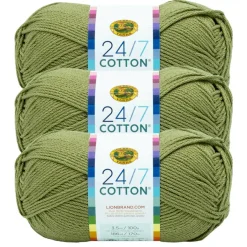 3 Pack Lion Brand® 24/7 Cotton® Yarn
