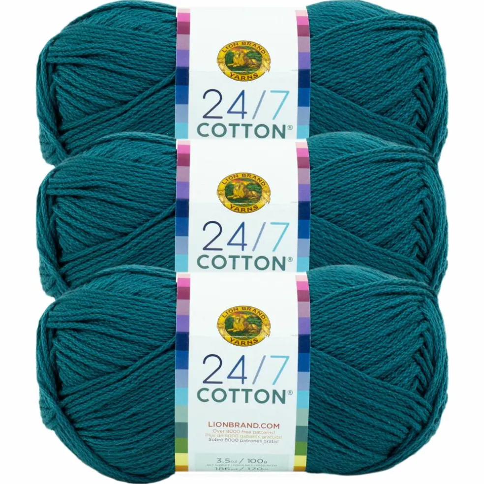 3 Pack Lion Brand® 24/7 Cotton® Yarn