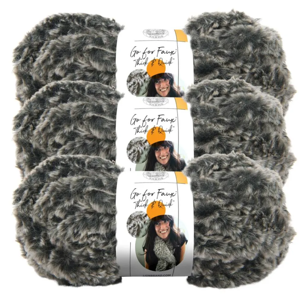 3 Pack Lion Brand® Go For Faux® Thick & Quick® Yarn