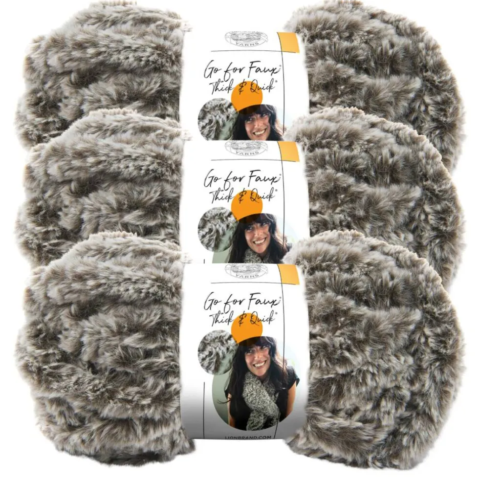3 Pack Lion Brand® Go For Faux® Thick & Quick® Yarn